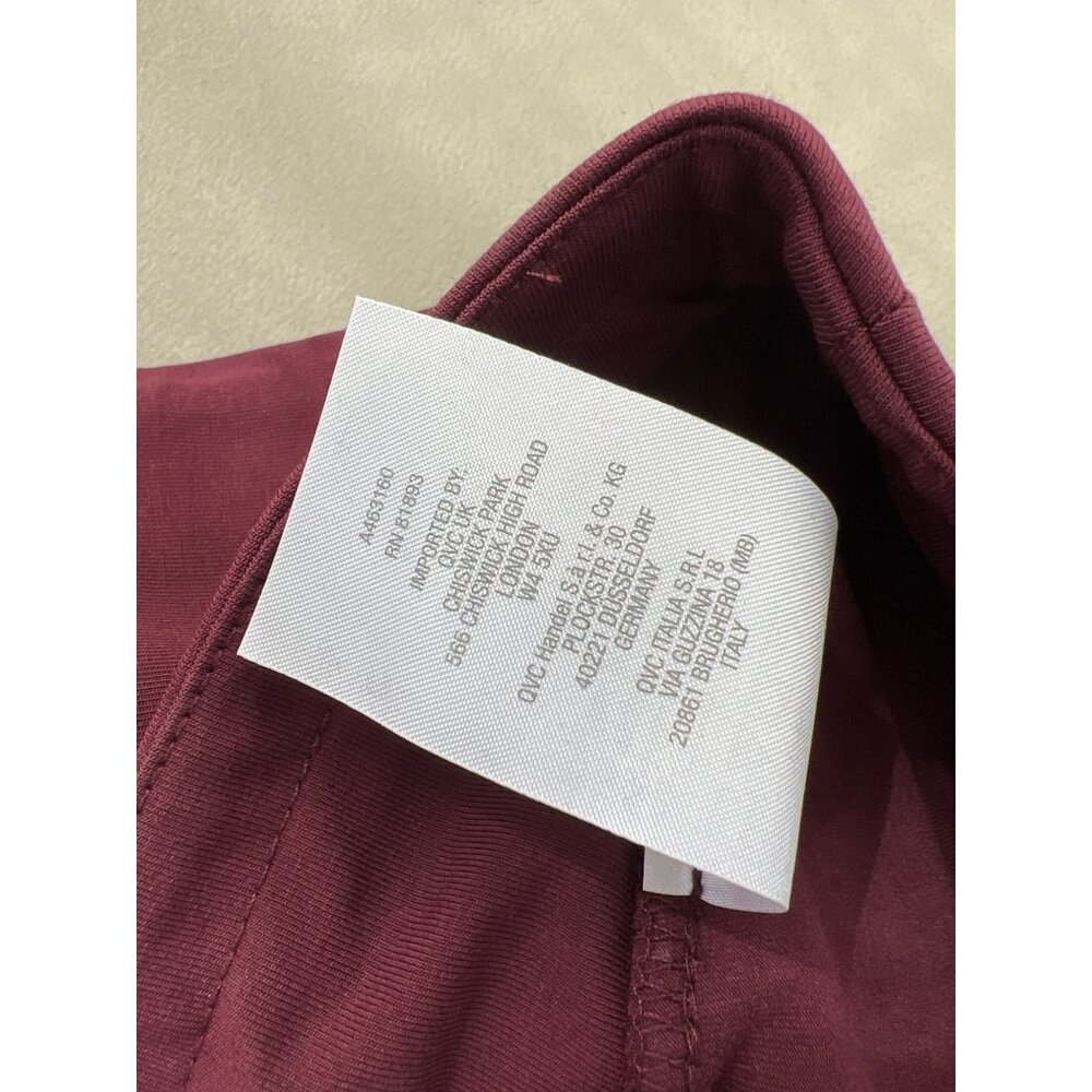 Susan Graver Weekend Reg Premium Stretch Legging Womens XXS Deep Raisin Red NEW - Picture 7 of 7